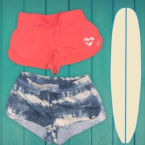 2 billabong girls surf shorts